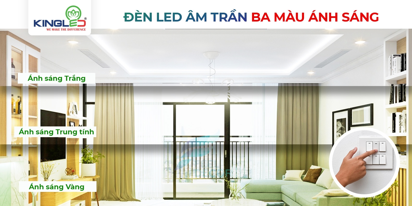 ĐÈN LED ÂM TRẦN THẠCH CAO VÀ ỨNG DỤNG